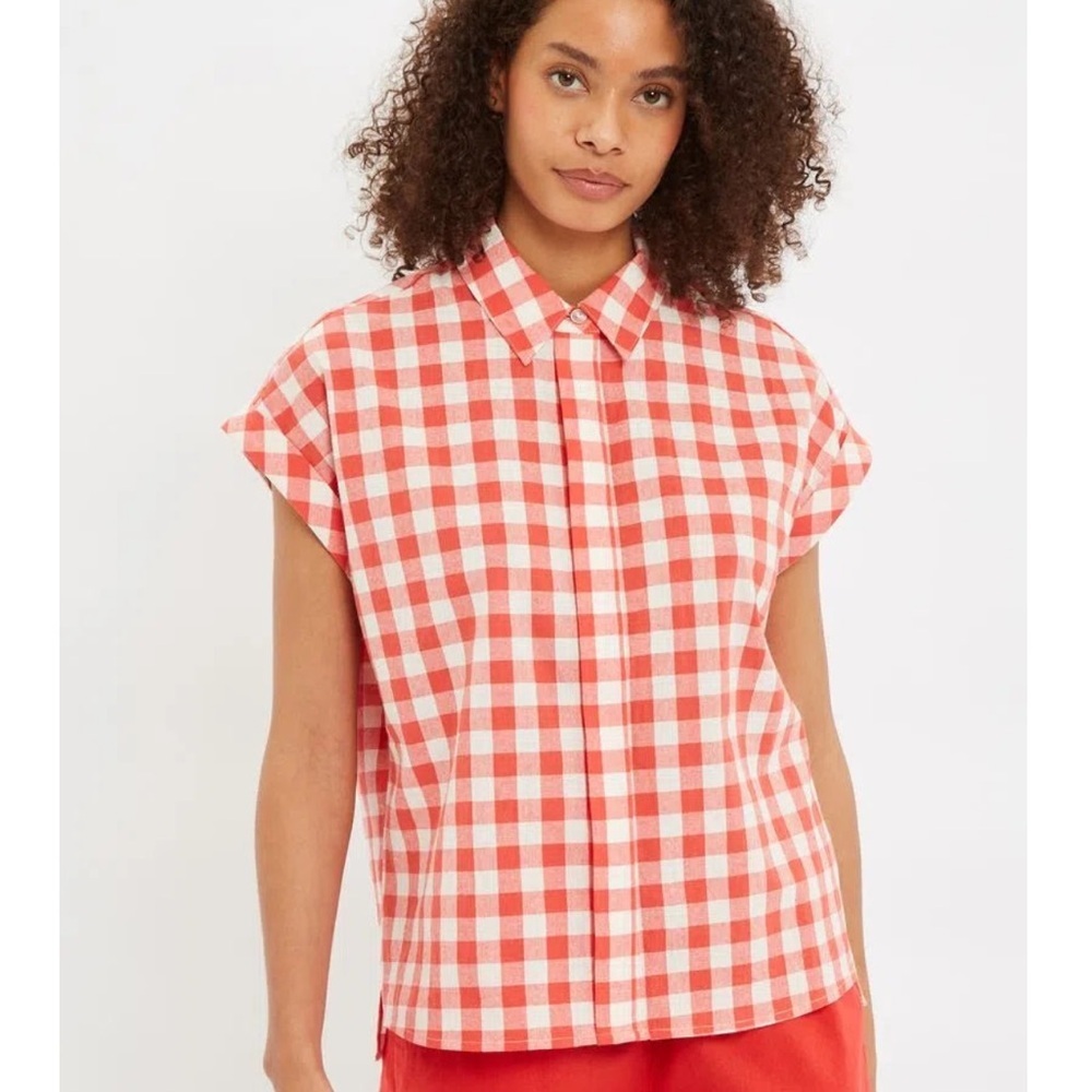 Louche Abinaya Picnic Check Shirt In Red 6
